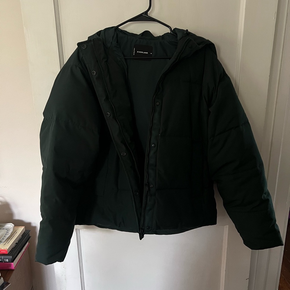 Everlane Dark Green Puffer Jacket
